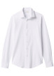 Thumbnail Chemise en coton mélangé blanche à coupe droite pourvue d'un col à revers