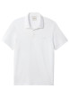 Thumbnail Polo en coton blanc à coupe droite pourvu d'un col à revers boutonné