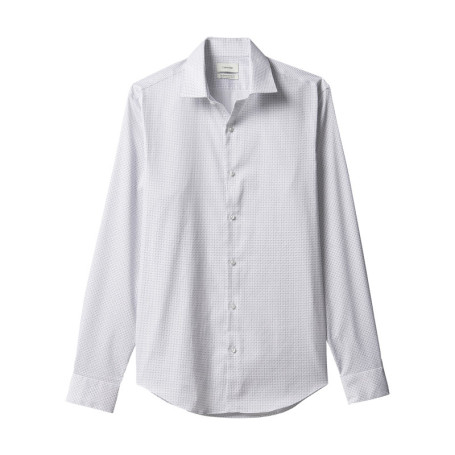 Chemise en coton blanche à coupe droite ornée...