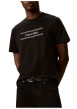Thumbnail T-shirt en coton noir à coupe droite pourvu d'un col rond en maille piquée - Image 5