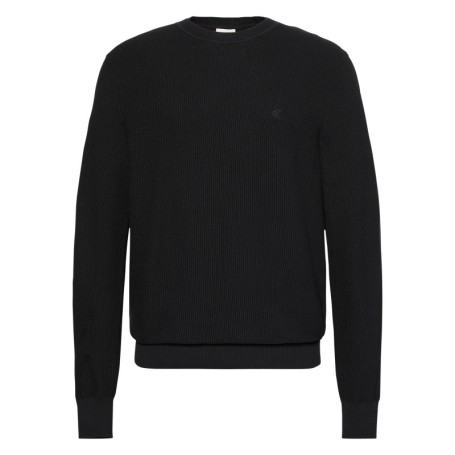 Pull en coton noir à coupe ajustée pourvu du...