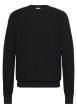 Thumbnail Pull en coton noir à coupe ajustée pourvu du logo de la marque