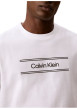 Thumbnail T-shirt en coton blanc à coupe droite pourvu d'un col rond en maille piquée - Image 4