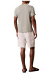 Thumbnail T-shirt en coton kaki à coupe droite pourvu d'un col rond en maille piquée - Image 3