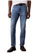Thumbnail Jean en coton bleu avec une coupe slim muni d'un zip et d'un bouton - Image 2
