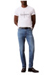 Thumbnail Jean en coton bleu avec une coupe slim muni d'un zip et d'un bouton - Image 4