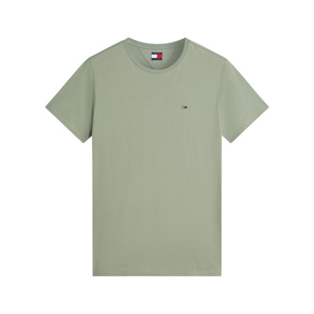 T-shirt en coton olive à coupe droite pourvu...