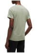 Thumbnail T-shirt en coton olive à coupe droite pourvu d'un col rond côtelé - Image 3