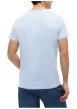 Thumbnail T-shirt en coton ciel à coupe droite pourvu d'un col rond côtelé - Image 3