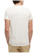 Thumbnail T-shirt en coton écru à coupe droite pourvu d'un col rond côtelé - Image 3