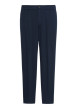 Thumbnail Pantalon Chino marine uni avec une coupe cigarette et une taille élastiquée
