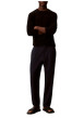 Thumbnail Pantalon Chino marine uni avec une coupe cigarette et une taille élastiquée - Image 2