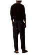 Thumbnail Pantalon Chino marine uni avec une coupe cigarette et une taille élastiquée - Image 3