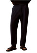 Thumbnail Pantalon Chino marine uni avec une coupe cigarette et une taille élastiquée - Image 5