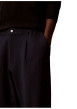 Thumbnail Pantalon Chino marine uni avec une coupe cigarette et une taille élastiquée - Image 6
