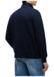 Thumbnail Sweat zippé en coton marine à coupe droite pourvu d'un col montant - Image 3