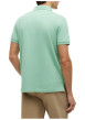 Thumbnail Polo en coton biologique vert à coupe ajustée pourvu d'un col boutonné - Image 3