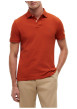 Thumbnail Polo en coton biologique orange à coupe ajustée pourvu d'un col boutonné - Image 2