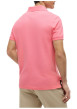Thumbnail Polo en coton biologique rose à coupe ajustée pourvu d'un col boutonné - Image 3