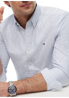 Thumbnail Chemise en coton ciel à rayures pourvue d'un col à revers boutonné - Image 4