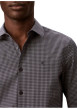 Thumbnail Chemise en coton bleue à carreaux avec une coupe ajustée et un col à revers - Image 4
