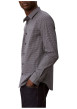 Thumbnail Chemise en coton bleue à carreaux avec une coupe ajustée et un col à revers - Image 5