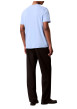Thumbnail T-shirt en coton ciel uni avec une coupe droite et un col rond - Image 3