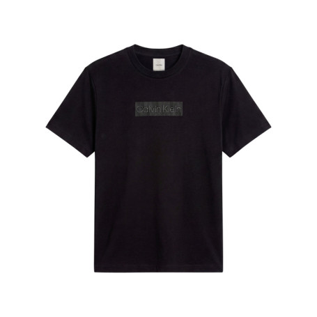 T-shirt en coton noir à imprimé avec une coupe...