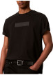 Thumbnail T-shirt en coton noir à imprimé avec une coupe droite et un col rond - Image 4