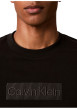 Thumbnail T-shirt en coton noir à imprimé avec une coupe droite et un col rond - Image 6