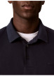 Thumbnail Polo en coton marine uni avec une coupe droite et un col à revers - Image 4