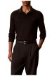 Thumbnail Polo en coton noir uni avec une coupe droite et un col à revers - Image 5