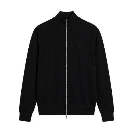 Gilet en laine noir uni avec une coupe ajustée...