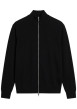 Thumbnail Gilet en laine noir uni avec une coupe ajustée et un col montant