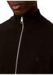 Thumbnail Gilet en laine noir uni avec une coupe ajustée et un col montant - Image 4