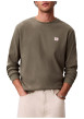 Thumbnail T-shirt kaki uni avec une coupe droite et des manches longues