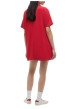 Thumbnail Robe courte en coton rouge à coupe droite pourvue d'une fermeture boutonnée - Image 3