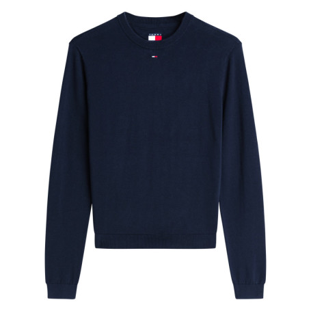 Pull en coton biologique marine à coupe ajustée...