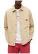 Thumbnail Surchemise en coton beige à coupe droite pourvue d'une fermeture boutonnée - Image 2