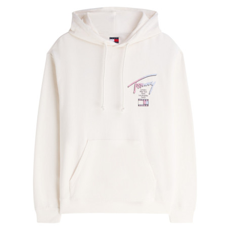 Sweat en coton écru pourvu d'une coupe ajustée...