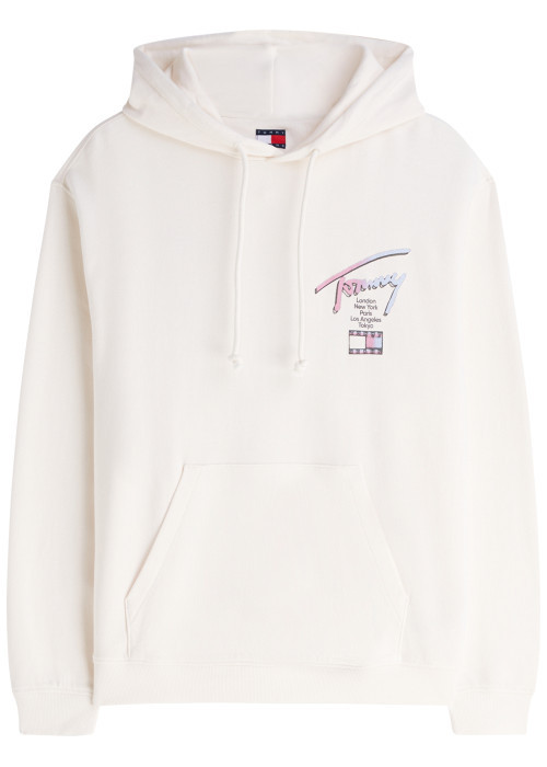 Sweat en coton écru pourvu d'une coupe ajustée...
