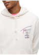Thumbnail Sweat en coton écru pourvu d'une coupe ajustée et d'un col à capuche - Image 4