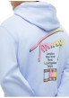 Thumbnail Sweat en coton ciel pourvu d'une coupe ajustée et d'un col à capuche - Image 3