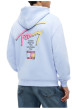 Thumbnail Sweat en coton ciel pourvu d'une coupe ajustée et d'un col à capuche - Image 4