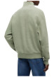 Thumbnail Sweat en coton olive à coupe ajustée pourvu d'un col camionneur - Image 3