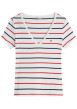Thumbnail T-shirt en coton multicolore à coupe droite orné d'un motif à rayures