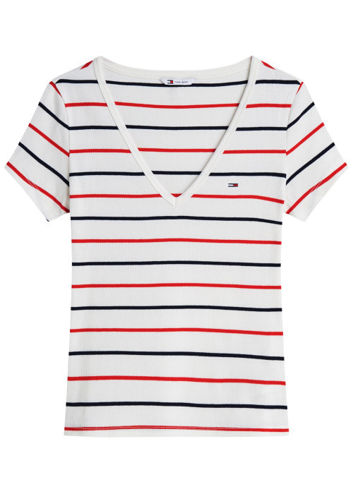 T-shirt en coton multicolore à coupe droite...