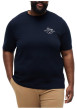 Thumbnail T-shirt en coton marine à coupe ajustée pourvu de manches courtes - Image 2