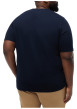 Thumbnail T-shirt en coton marine à coupe ajustée pourvu de manches courtes - Image 3