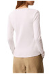 Thumbnail T-shirt en coton blanc uni avec une coupe droite et un col rond - Image 3